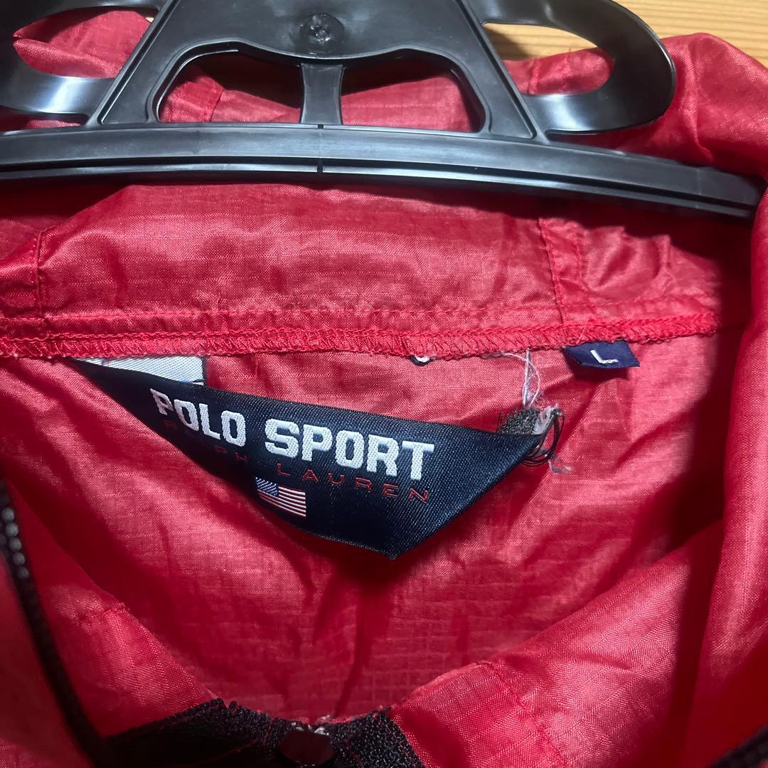 POLO SPORT フード付きウィンドブレーカー 赤