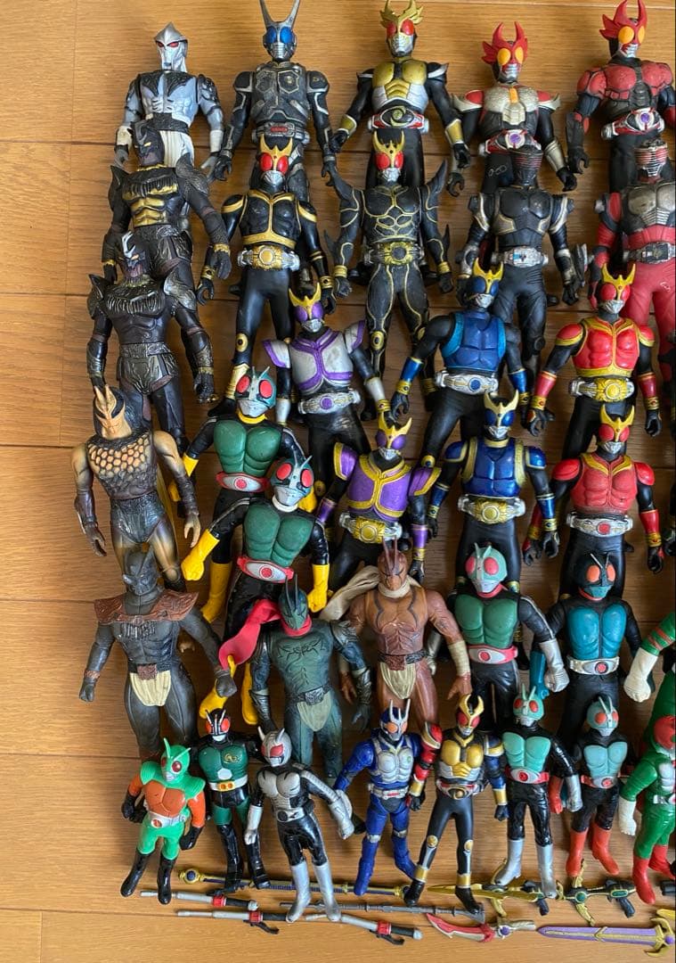 【中古品・ジャンク品】仮面ライダーソフビフィギュア セット売りまとめ 昭和 平成