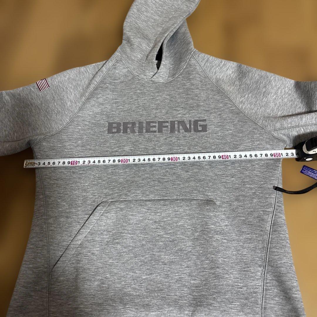 BRIEFING グレー フード付きパーカー S