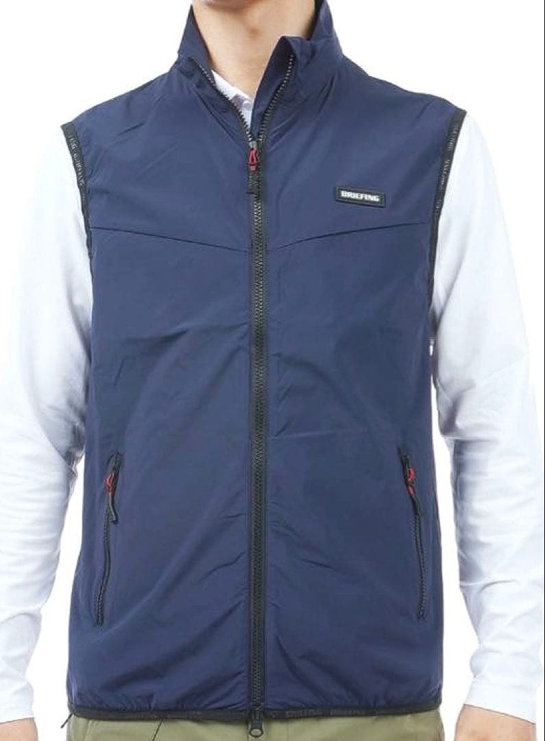 BRIEFING GOLF MS WIND VEST（NAVY／M）