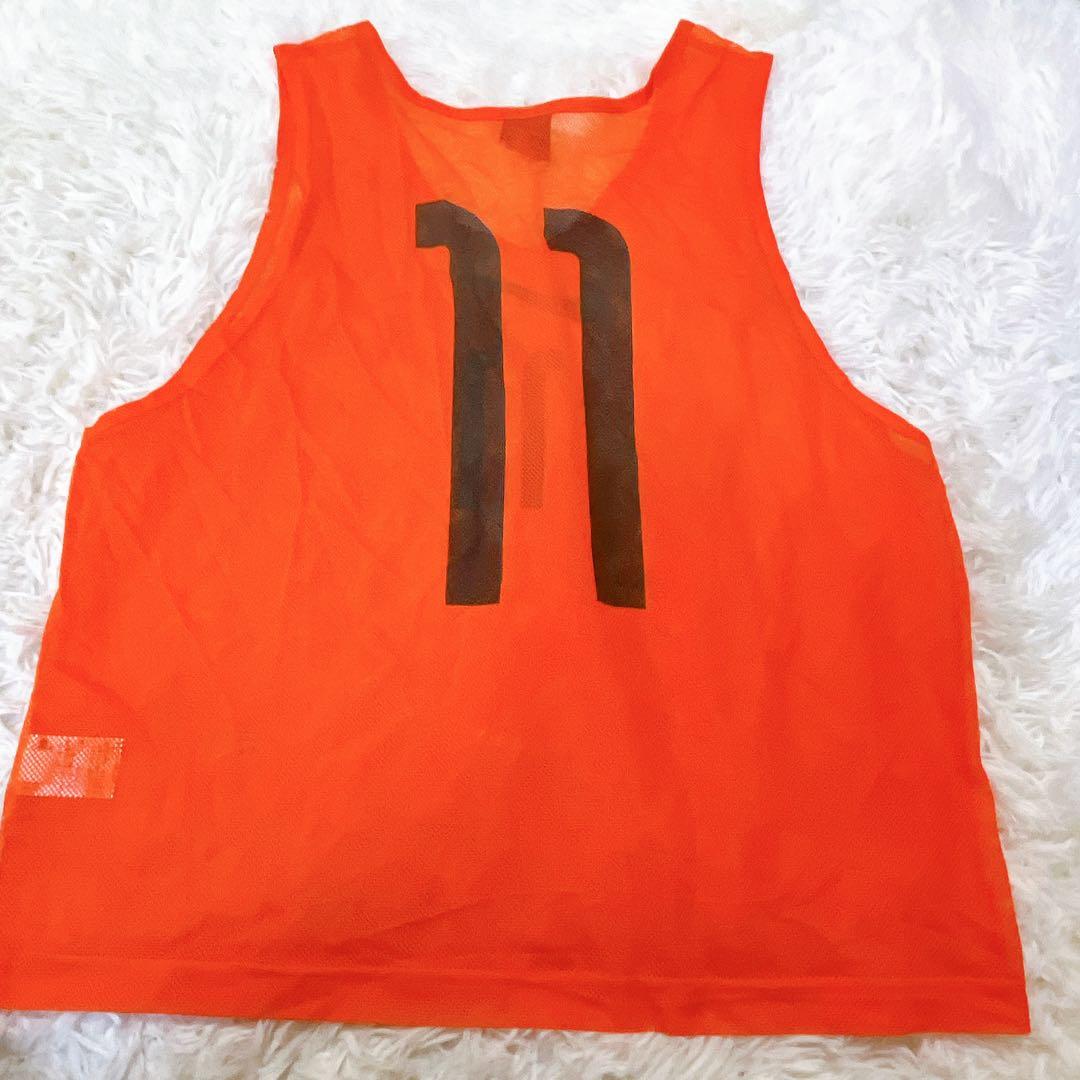 ナイキ　NIKE ビブス セット 10枚　オレンジ　サッカー　バスケット　袋付