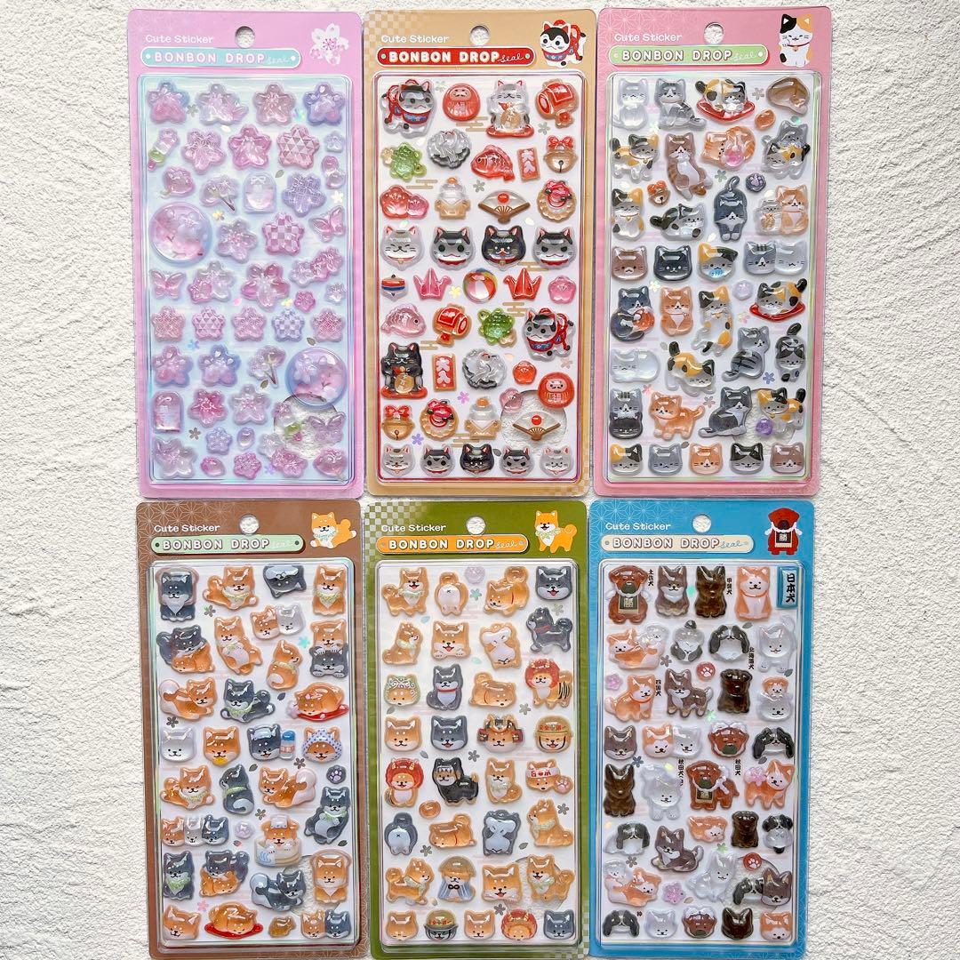 ‪〖‪正規品〗‪ボンボンドロップシール 和柄6枚セット