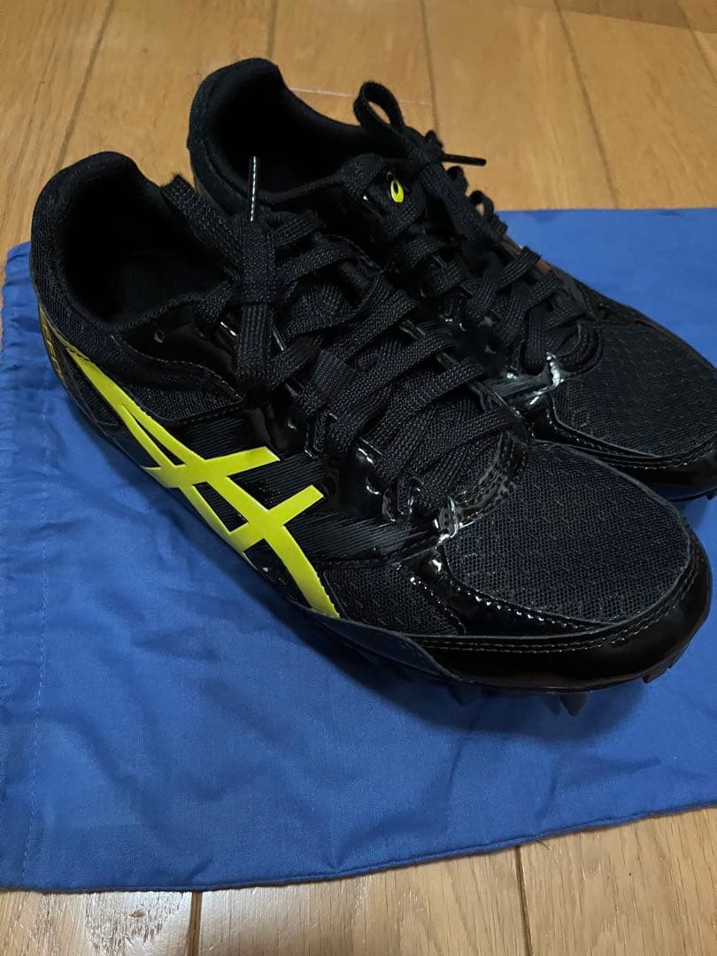 ASICS EFFORT スパイクシューズ ブラック/イエロー