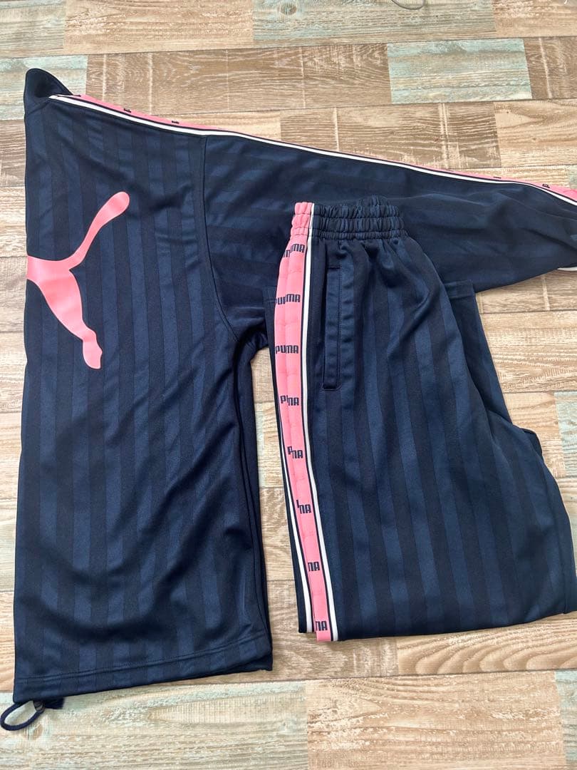 PUMA プーマ プージャー ピンク ネイビー 上下 ジャージ パンツ Y2K