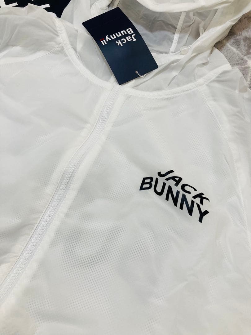 新品 パーリーゲイツ ジャックバニー ナイロンタフタ ブルゾン(5)L/白