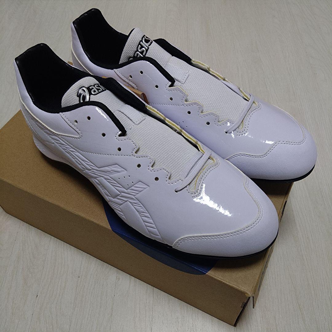 新品 アシックス NEOREVIVE4 WIDE 野球スパイク 白 29.5