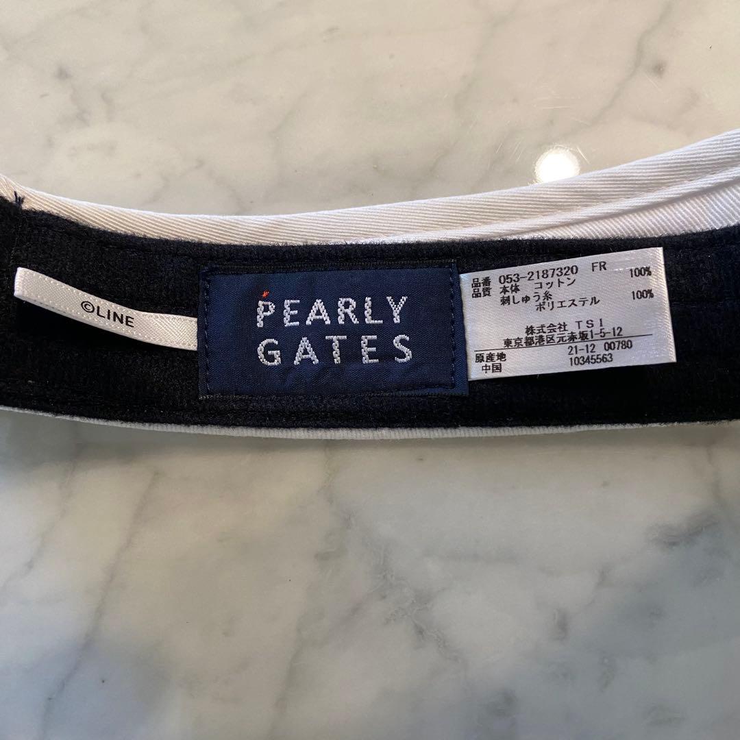 新品同様　ユニセックス　PEARLY GATES バイザー ホワイト