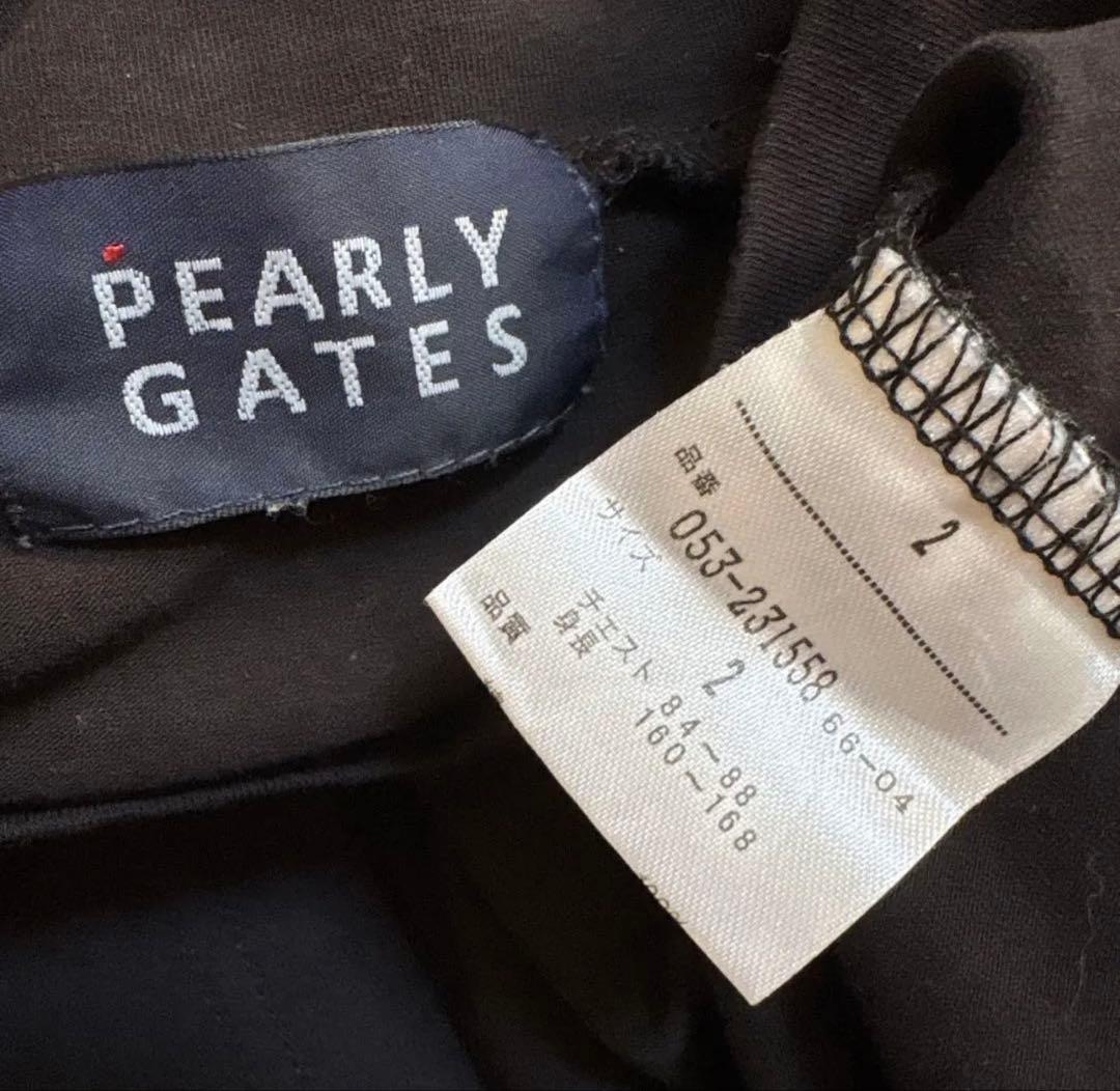 PEARLY GATES ロゴプリントスカート 黒✖️白　0 オマケ付き