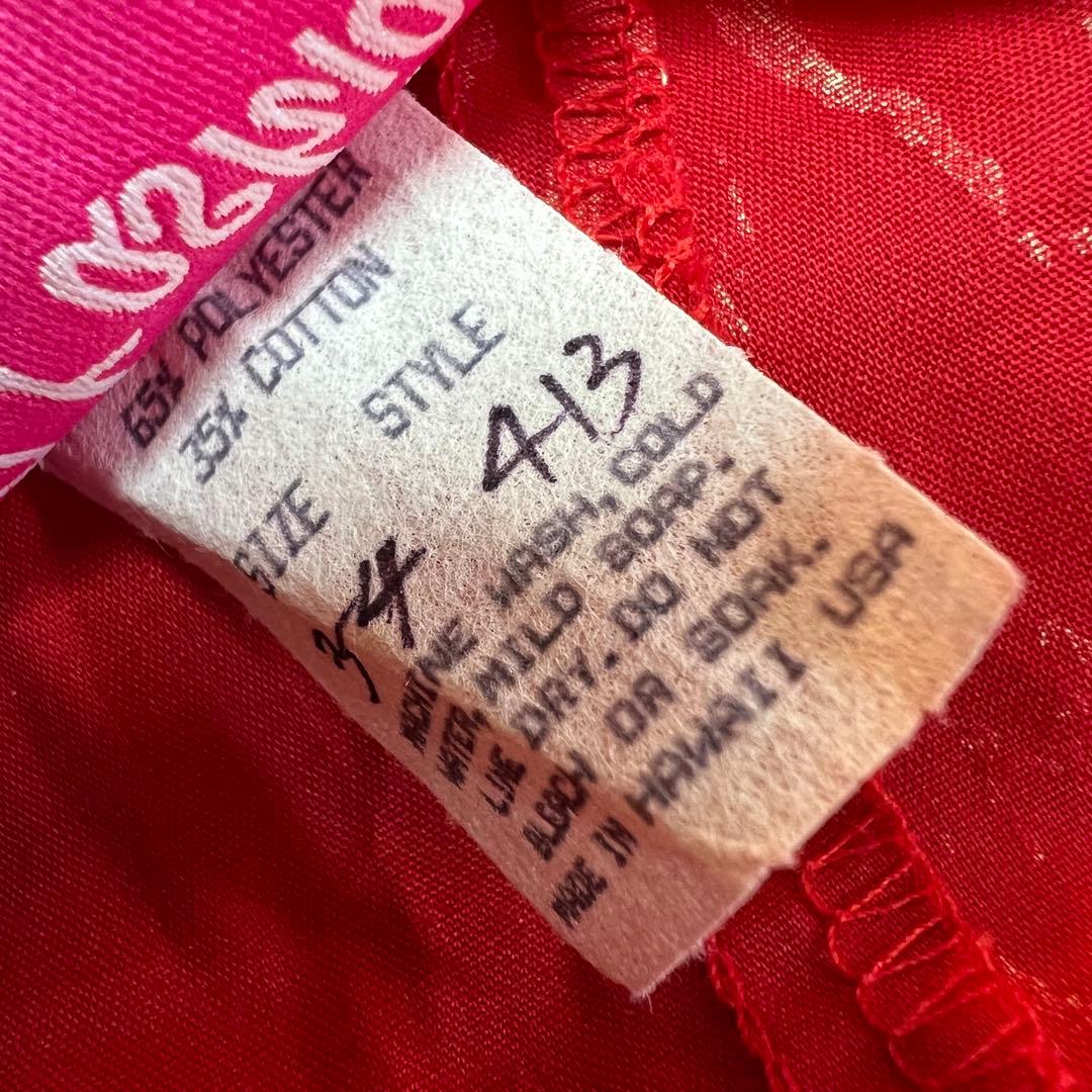 CC Fashions ハワイ　フラダンスドレス 衣装　未使用　ボタニカル　赤
