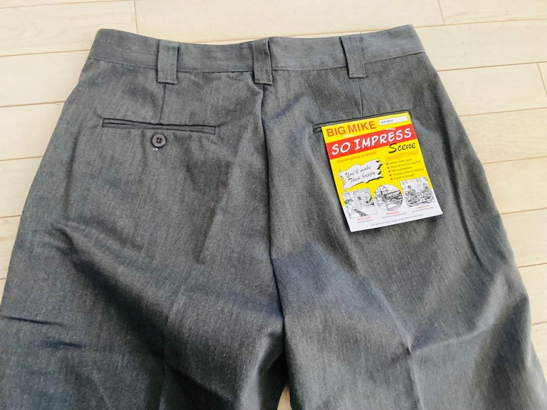 BIG MIKE ★ピンタックチノワークパンツ★杢グレー32インチ新品未使用品