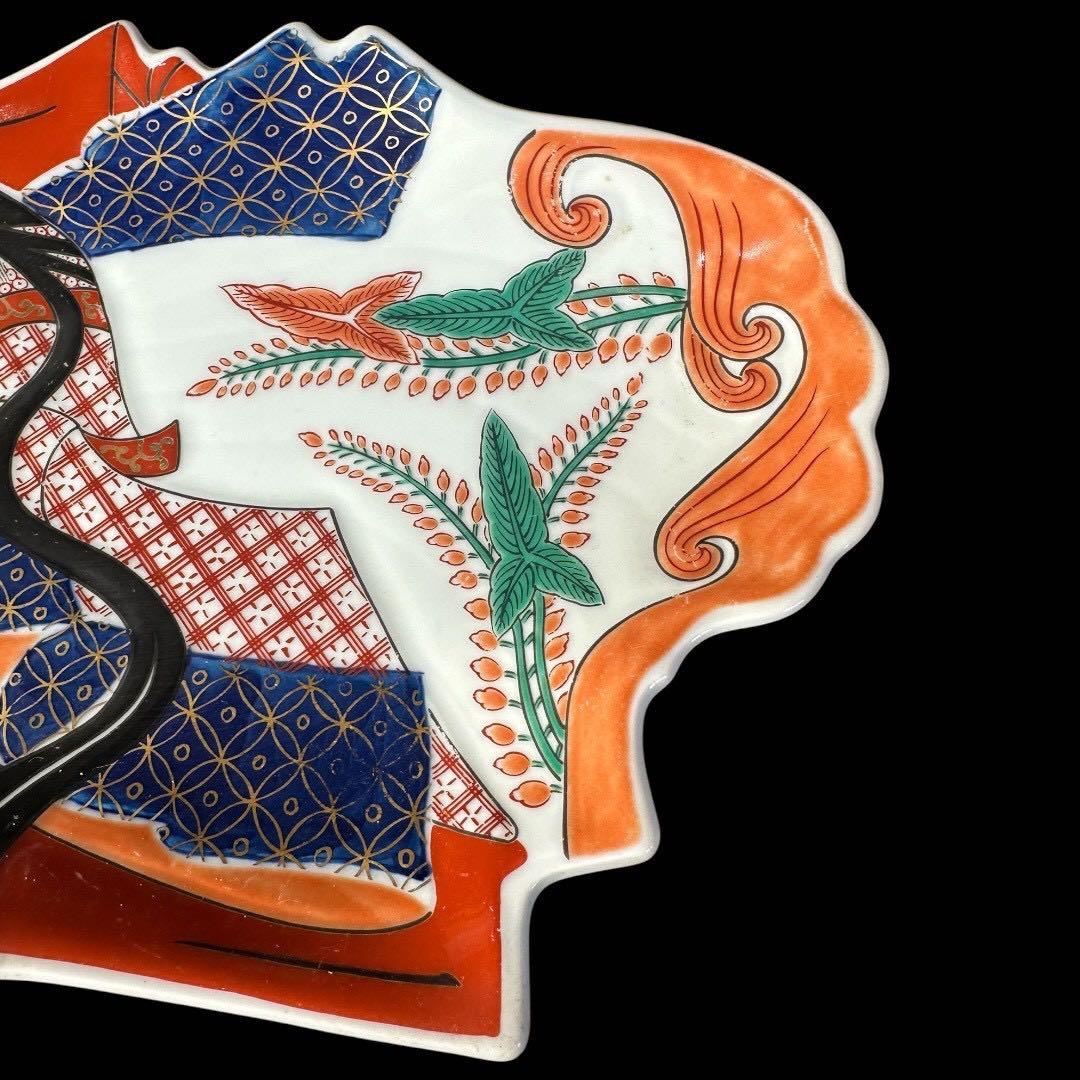 古伊万里様式の華麗な色絵姫皿 5客 食器 博多人形