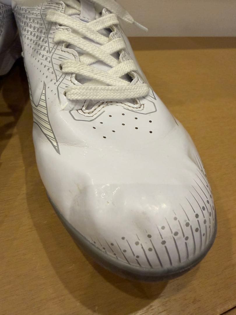 Mizuno ホワイト スパイク 高校、中学公式野球認定スパイク 30.0cm
