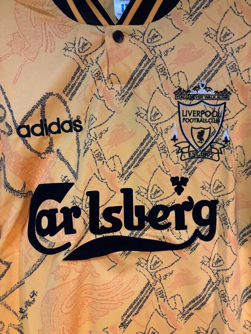 リバプールFC adidas ジャージ 黄色94/95