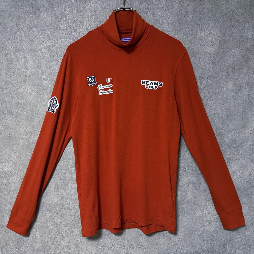 BEAMS GOLF ビームスゴルフ 微起毛 ハイネック シャツ オレンジ M