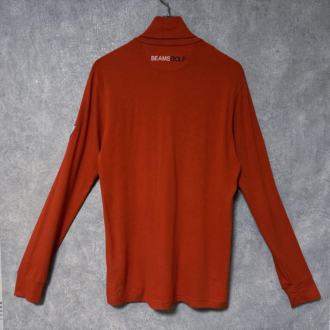 BEAMS GOLF ビームスゴルフ 微起毛 ハイネック シャツ オレンジ M