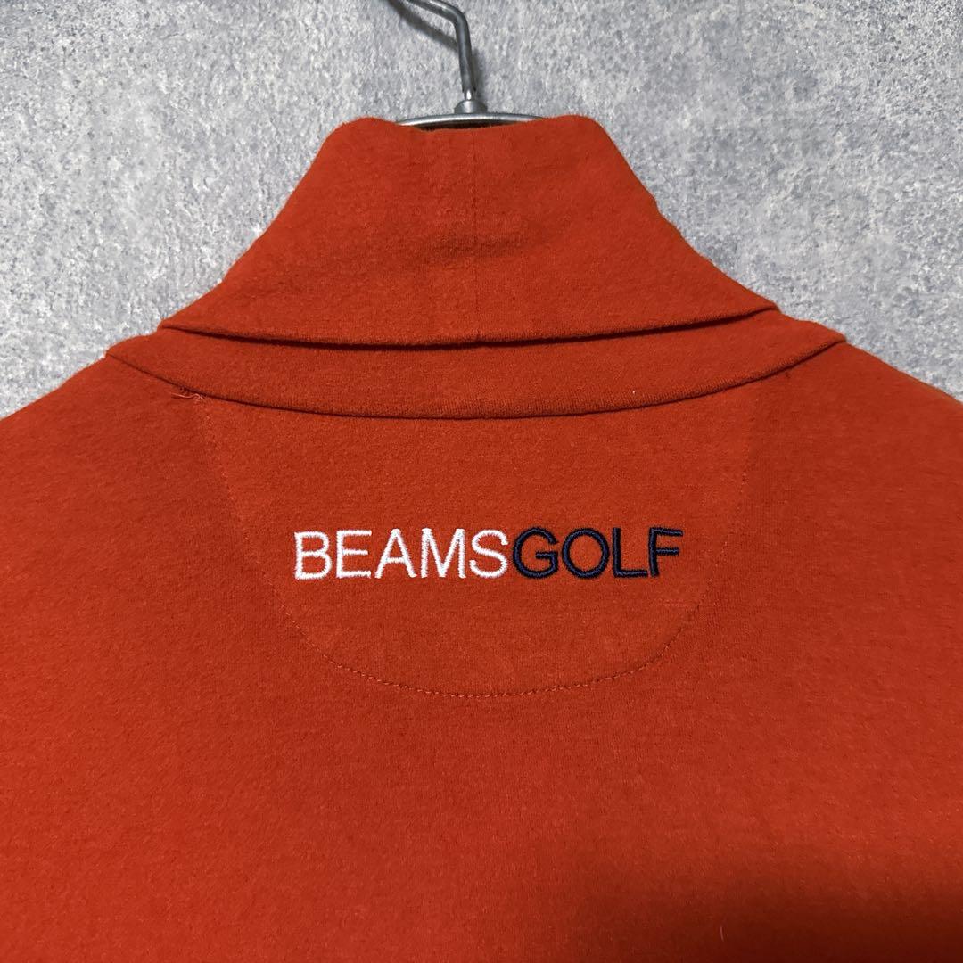 BEAMS GOLF ビームスゴルフ 微起毛 ハイネック シャツ オレンジ M