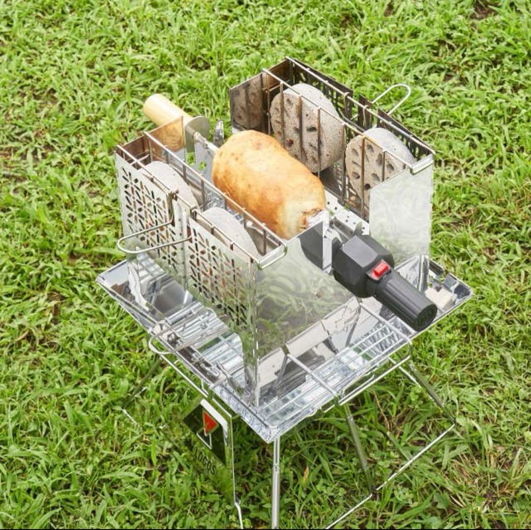 ロゴス くるくるクッキンググリル シルバー【新品・未使用】