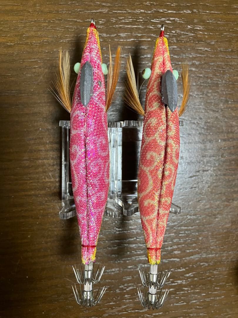 【ほぼ未使用】餌木猿 3.5号 ネイチャー斎藤 ピンクカラクサ 2本　管理24