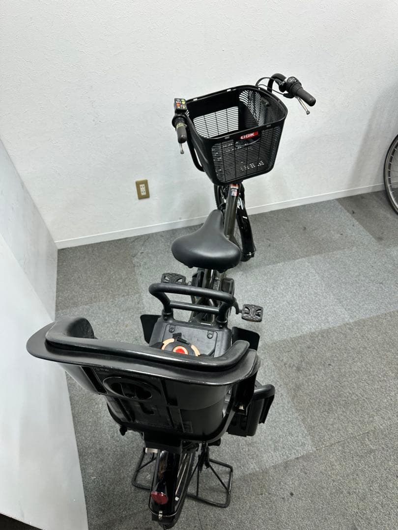 チャイルドシート付き電動自転車　ヤマハパスKISS 大型フロントカゴあり
