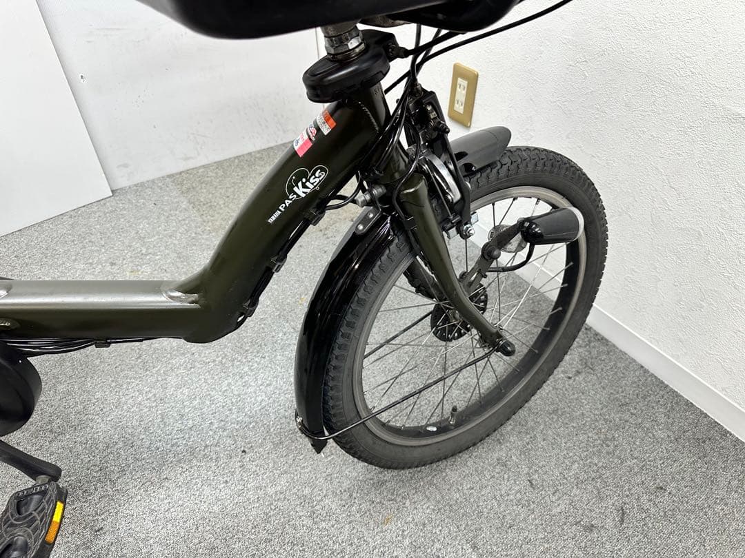 チャイルドシート付き電動自転車　ヤマハパスKISS 大型フロントカゴあり