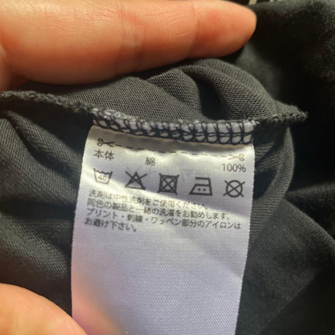 adidas JFA 綿　コットン　Tシャツ Lサイズ 黒